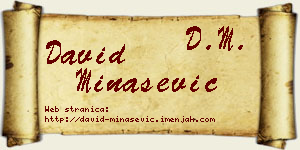 David Minašević vizit kartica